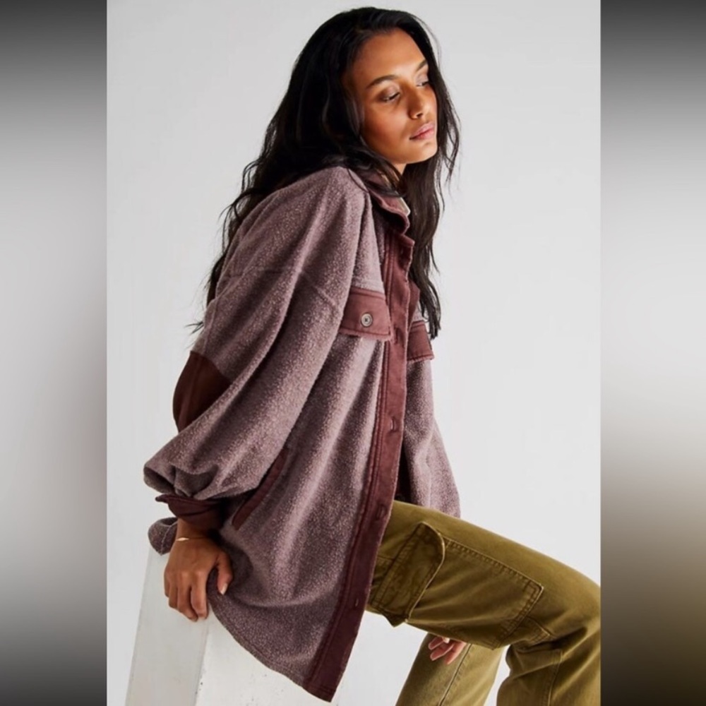 NWT Free People Ruby date night Oversized Fleece Jacket
